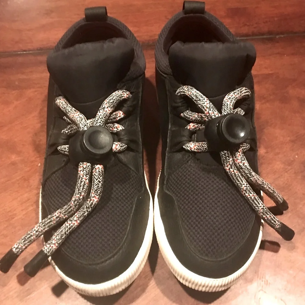 Sorel Out N About Street Sneaker Black White Orange 4277-010 Women’s Size 9 - Picture 4 of 15